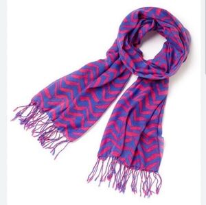 Lilly Pulitzer Cashmere And Silk Long Scarf Wrap Got Lucky Pop Pink
